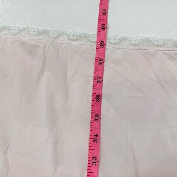I. Magnin Slip Nightgown Women 25 Pink Lace  Sleeveless Nightgown Boudoir Vintag - Picture 3 of 8
